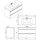 Тумба Devit Frame 753100W 100 см з раковиною та сифоном, біла глянцева - изображение 5