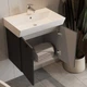 Тумба Devit Flow 484060A 60 см з умивальником та ручками, антрацит матовий - изображение 8