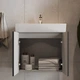 Тумба Devit Flow 484060A 60 см з умивальником та ручками, антрацит матовий - изображение 9