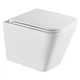 Унітаз підвісний Devit Flow square DFL0520111W безобідковий з кришкою soft-close та Vortex Flush, білий глянець - зображення 2