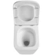 Унітаз підвісний Devit Flow square DFL0520111W безобідковий з кришкою soft-close та Vortex Flush, білий глянець - зображення 5