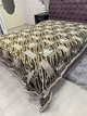 Двухстороннее гобеленовое покрывало-капа Ванесса темное 200×220 см евро на кровать или диван - изображение 2