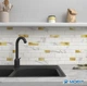 Самоклеящаяся 3D плитка MOFIT White & Gold – набор 10 шт - изображение 3