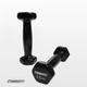 Гантель EasyFit 0.5 кг 1 шт с виниловым покрытием черная цельная литая неразборная для фитнеса (EF-0005BK) - изображение 2