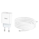 Мережевий зарядний пристрій HOCO C76A Speed source Lightning cable 18W White - изображение 4