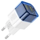 Мережевий зарядний пристрій HOCO C125A Transparent tribute single-port Type-C cable 20W Transparent-blue - зображення 5