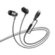 Дротові навушники HOCO M119A Mia universal earphones with microphone Type-C 3.5mm Black - изображение 4
