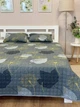 Покрывало на кровать 200×220 евро с 2 подушками 40×60 см стеганое двустороннее прошитое натуральное в упаковке Астер серый - изображение 4