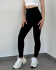 Женские спортивные легинсы лосины с двойным Push-Up и высоким утягивающим поясом для фитнеса зала пуш-ап Чёрный L (LPP1L) - изображение 1