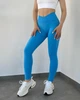 Жіночі спортивні легінси лосини з ефектом Push-Up та V-подібним поясом для фітнесу повсякденного носіння пуш-ап Блакитний M (LV5M) - зображення 1
