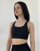 Женский спортивный топ классический с чашечками бра и поддержкой груди для фитнеса йоги Чёрный L (TK1L) - изображение 1