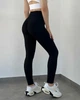 Женские спортивные легинсы лосины с эффектом Push-Up и V-образным поясом для фитнеса повседневной носки пуш-ап Чёрный M (LV1M) - изображение 2