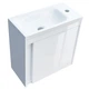 Тумба з раковиною Devit Small 063050W, 50 см, білий глянець - зображення 2