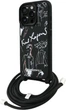Etui na smartfon Karl Lagerfeld Crossbody Grained Pattern & Logo do Apple iPhone 16 Pro Max Black (KLHCP16XPGGRMPCK) - obraz 2