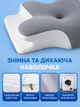 Ортопедична подушка Butterfly Memory Foam 63×41×13 см з ефектом пам'яті, анатомічна подушка для сну та підтримки шиї - изображение 4