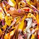 Ткань трикотаж масло Роза IDEIA 200 гр/м2 150 см, трикотаж для платьев, блузок и вечерней одежды м.п. - изображение 4