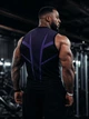 Безрукавка "Gymshark" компресійна чоловіча спортивна майка для тренувань чорна з фіолетовим L - изображение 2