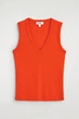 Жіноча бавовняна майка COS Cotton V-Neck Tank Top Orange S (1340703003) - изображение 6