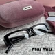 Солнцезащитные очки Miu Miu MU B07S прозрачная линза, черная оправа - изображение 1