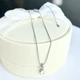 Серебряная женская цепочка с подвеской Капля с фианитом, 40 см, 925 проба - изображение 3