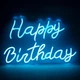 Светодиодная (LED) неоновая вывеска "Happy Birthday", от USB, голубая, 43*29 см (9318-003) - изображение 3