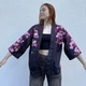 Накидка з японським принтом «Короп Коі та Квітуча Сакура» One size чорний (50r024) - зображення 1