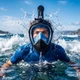 Maska do nurkowania pełnotwarzowa Outtec Aqua Explorer Pro O-05318 z fajką składaną Czarna (5905399053529) - obraz 12