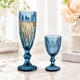 Набір гранених келихів для шампанського із чарками High Quality Glass 12 предметів Blue - зображення 5