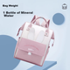 Сумка FENYE Mommy Bag, рюкзак для мам, розово-белая - изображение 5