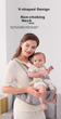 Переноска Baby Friend дитяча для немовлят, для носіння спереду/ззаду, дихаюча, сіра - зображення 8