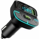 Автомобільний FM-трансмітер Bluetooth з двома USB і LED-дисплеєм 12V-24V GZ03 чорний - зображення 1