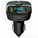 Автомобільний FM-трансмітер Bluetooth з двома USB і LED-дисплеєм 12V-24V GZ03 чорний - зображення 3