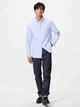 Рубашка хлопковая мужская Uniqlo 891963430 3XL Белый/Голубой (1160780160) - изображение 2
