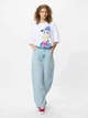 Футболка хлопковая оверсайз длинная женская Uniqlo 792493802 XS Белая (1160647781) - изображение 2