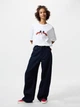 Футболка хлопковая оверсайз длинная женская Uniqlo 519749614 S Белая (1160649221) - изображение 2