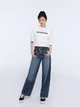 Футболка хлопковая оверсайз короткая женская Uniqlo 956028825 L Белая (1160669267) - изображение 3