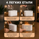 Увлажнитель воздуха с LED-подсветкой 3 в 1 ультразвуковой аромадиффузор с эффектом пламени белый - изображение 6