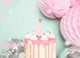 Свічка для торта Party Deco 4 з короною 9,5 см рожева 8562 - зображення 2