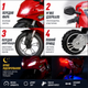 Радиоуправляемый мотоцикл 1:16 RC Motorcycle 360 Drift Racing на пульте управления, дрифт 360°, самобалансировка, аккумулятор - изображение 8
