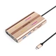 Док-станция USB-C Orico XDR 12-в-1 RGB 3×USB-A USB-C PD 100 Вт HDMI 4K VGA RJ45 SD/microSD Rose Gold (6941788803855) - изображение 1