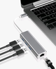 Адаптер концентратор хаб из алюминиевого сплава с выходными портами USB 4 со скоростью подключения 1000 Мбит/с (484119-Prob) - зображення 5