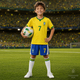 Форма футбольна дитяча Brazil 2026 Vini JR 7 жовта синя комплект футболка та шорти розмір 18 — зріст 100–110 см - изображение 4