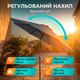 Садовый зонт 3х3м складной с UV-защитой 8 спиц стойка с наклоном от солнца для кафе сада дачи серый - изображение 3