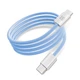 Кабель MAKE Type-C to Type-C PD 65W 1м Nylon Blue - изображение 1