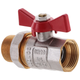 Кран з американкою 3/4" прямий WATERPRO червоний (WP0152) - изображение 1