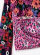 Блузка-рубашка Zara с разноцветным цветочным принтом и подплечниками M - изображение 7