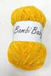 Плюшева пряжа Bambi Babi Колір 019 яскраво-жовтий велюр 100 г/110 м - изображение 2