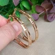 Сережки-кільця Xuping Jewelry довжина 4см ширина 4мм медичне золото позолота 18К с1704 - зображення 2