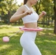 Hula hop z obciążeniem i licznikiem Gymtek G-05059 Różowe (5905399050597) - obraz 9