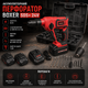 Перфоратор акумуляторний BOXER SR 150 SDS Plus 24V із двома акумуляторами Li Ion 5000 уд хв для бетону дерева металу у кейсі - зображення 2